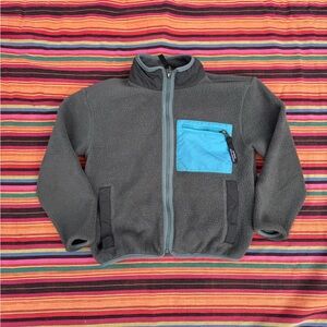 Patagonia Kids' Synchilla® Jacket Forge Grey Full Zip Fleece Jacket Boys S 7-8